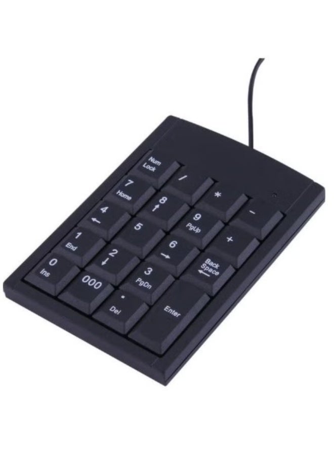 Terabyte 19 Keys Mini USB Wired Numeric Keypad Black - Image 3